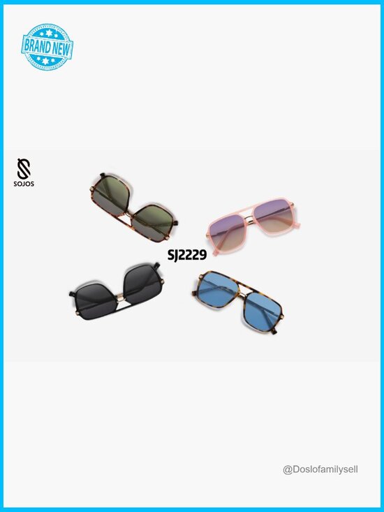 Square Retro Polarized Sunglasses Trendy Aviator Unisex Y2K Chic main image 5